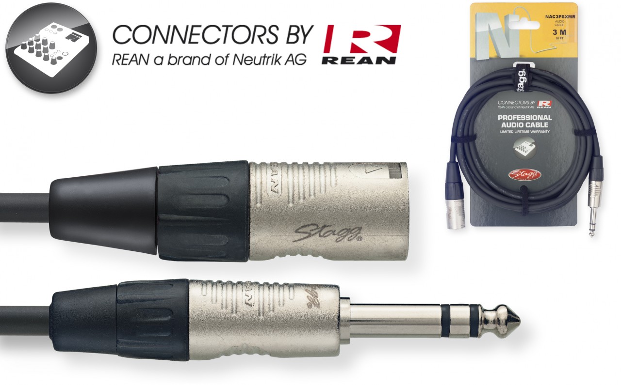 Plugger Adaptateur XLR Mâle 3b - Jack Mâle Stéréo Easy - Adaptateur