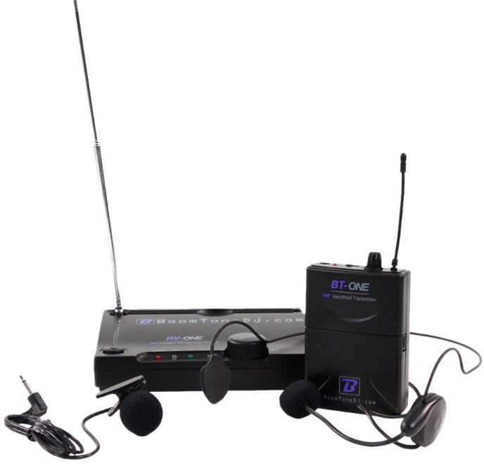 Microphone de tête sans fil, format casque, compatible VHF