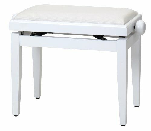GEWA F900556- banquette piano blanc mat - velours blanc - Nuostore