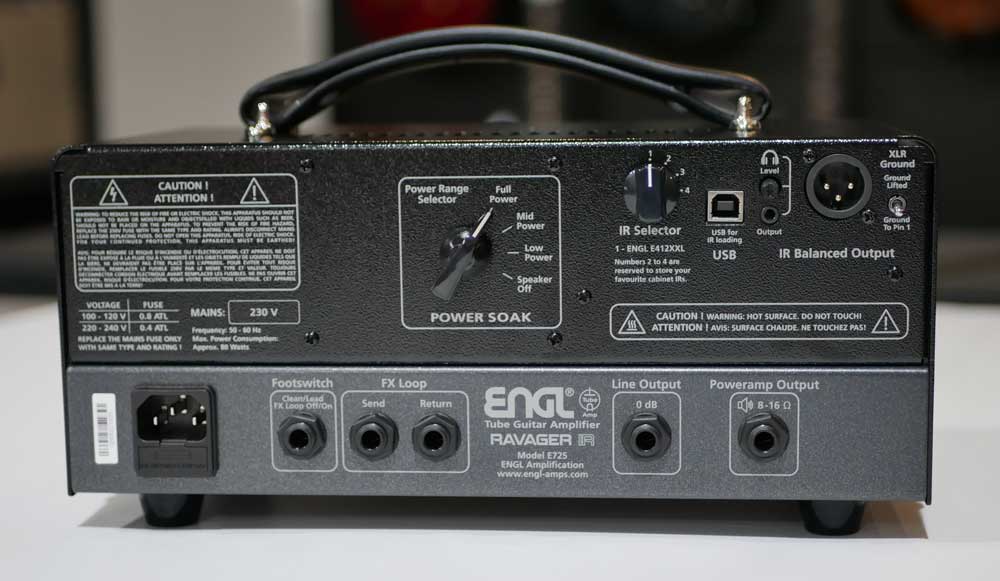 ENGL E725 Ravager IR tête ampli lampes