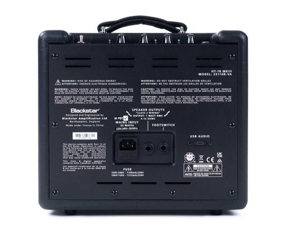 BLACKSTAR HT-1R MKIII 1w lampes