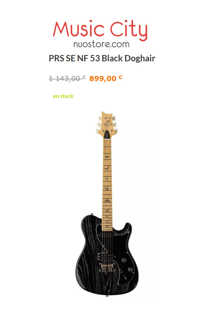 899 EUR PRS SE NF 53 Black Doghair 899 EUR PRS SE NF 53 Black Doghair