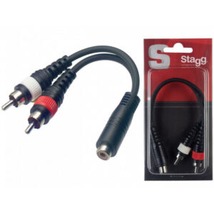 STAGG YC-0.1/1CF2CH adaptateur 2 rca f rca